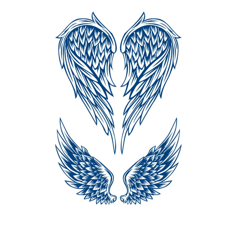 Angel Wings Semi-Permanent Jagua Tattoo