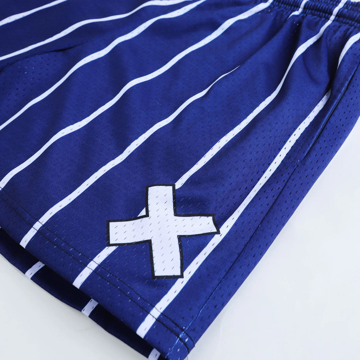 Striped Blue Mesh Shorts