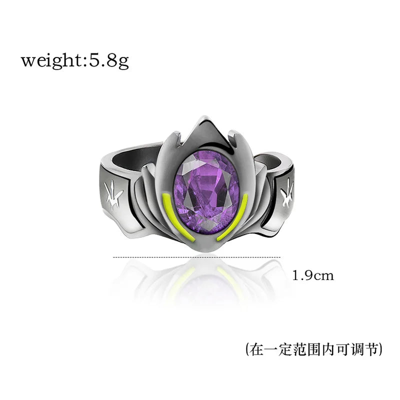 Code Geass Black Knights Lelouch Lamperouge Adjustable Metal Alloy Ring Dimensions and Weight