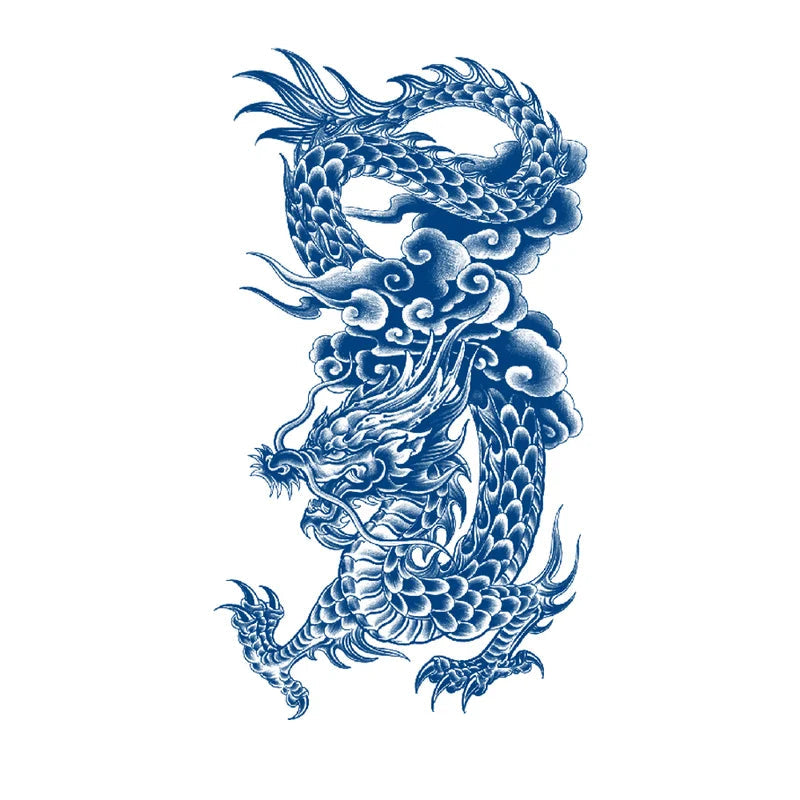 X LARGE Dragon Semi-Permanent Jagua Tattoo