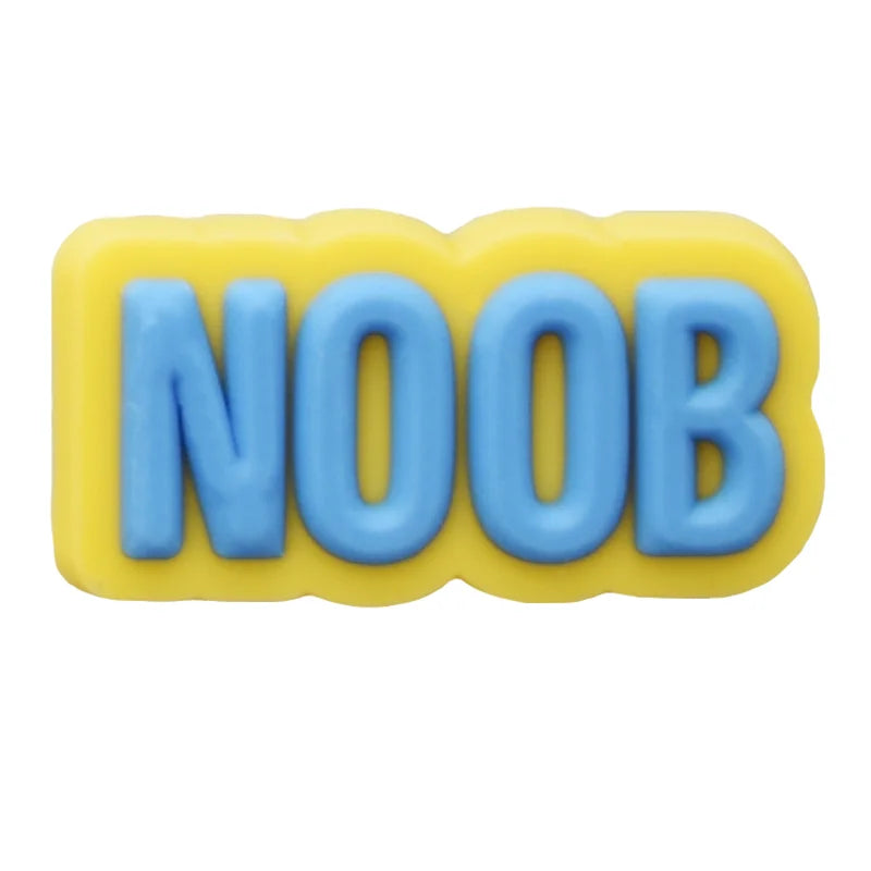 Gen Z Slang and Phrases Brainrot Bro Noob Noice Vibe Mood FOMO Gains Yeet Delulu Croc Charms for Crocs | Jibbitz
