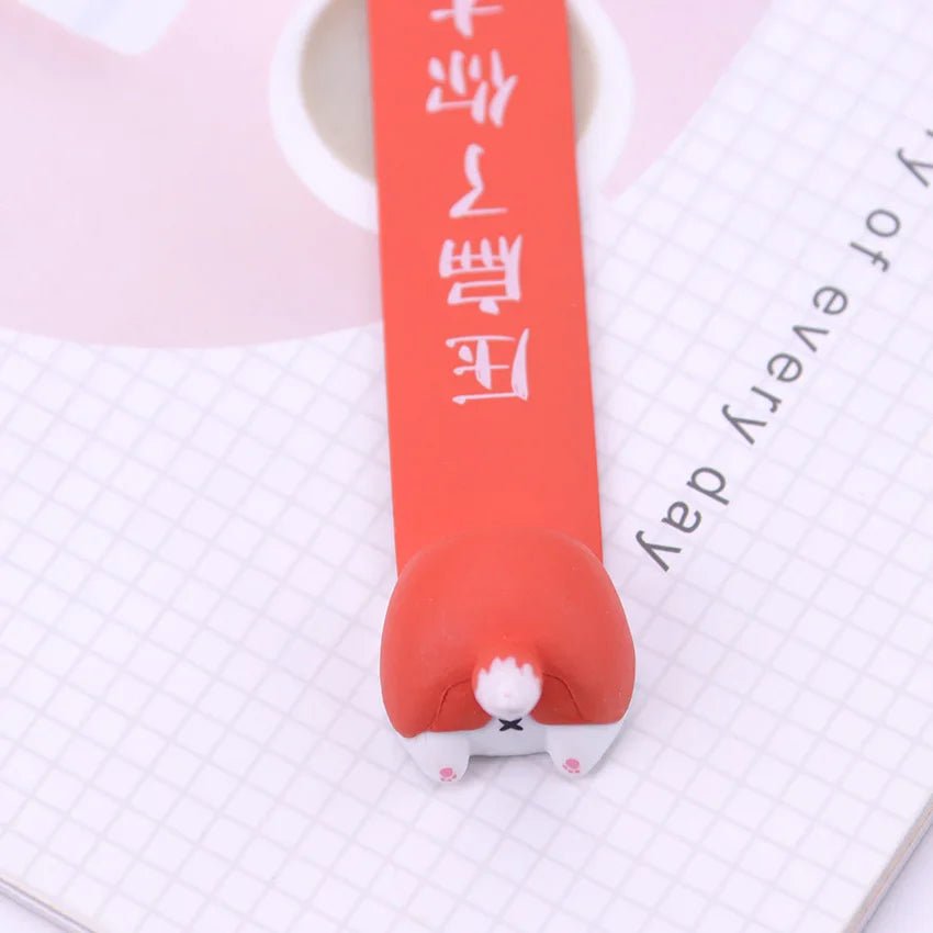 Funny Bookmarks Red Cat Bum Shape