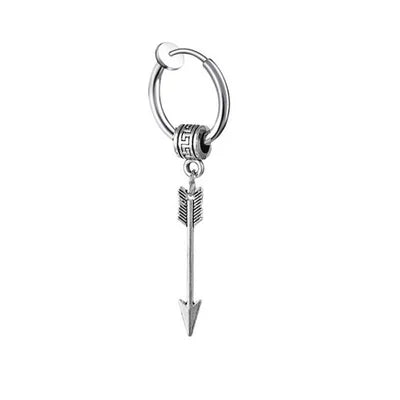 Silver Clip On Earring Arrow Shape