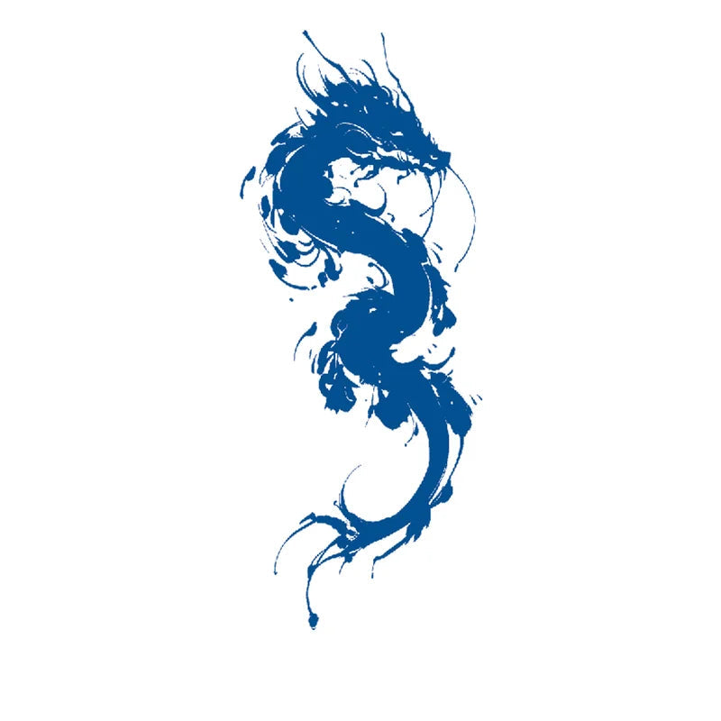 Wet Ink Art Dragon Semi-Permanent Jagua Tattoo