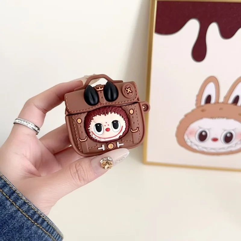 Labubu Brown cartoon-style case for airpods 4th generation
