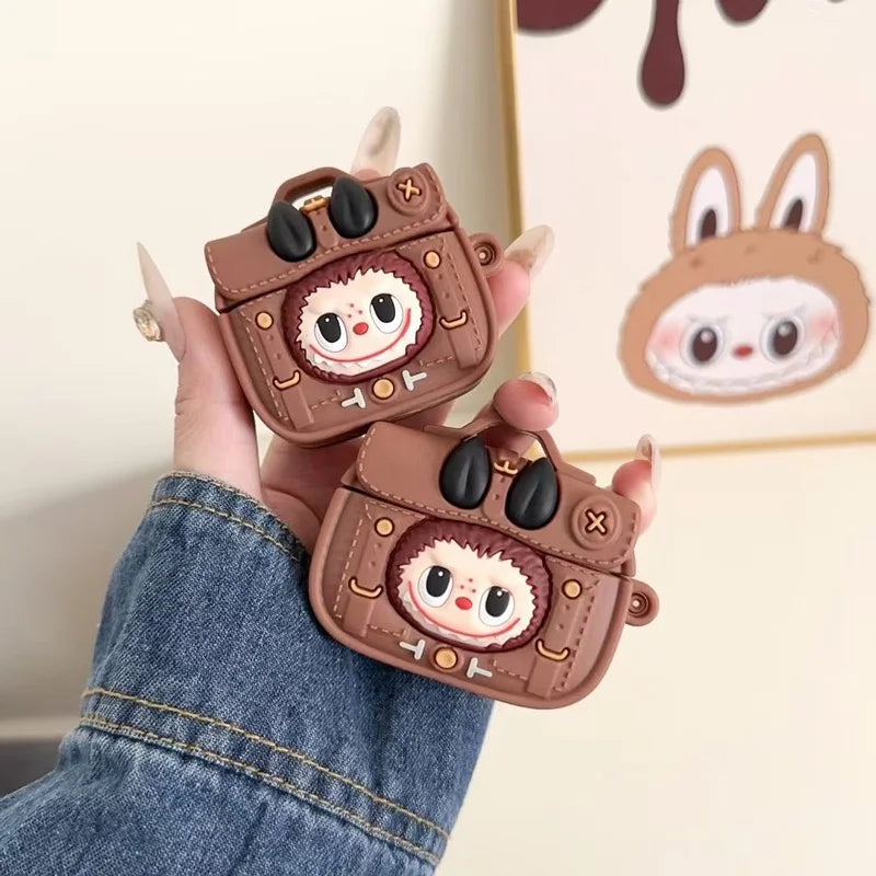 Labubu Brown cartoon-style case for airpods 4th generation