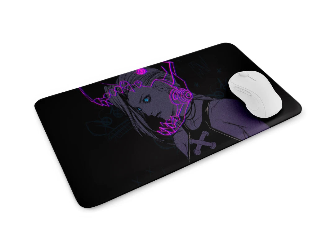 Jinx Arcane Neon Mousepad Size 70 by 30