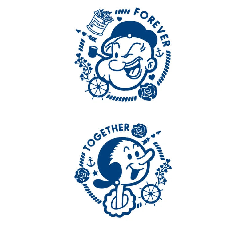 Popeye and Olivia Semi-Permanent Jagua Tattoo