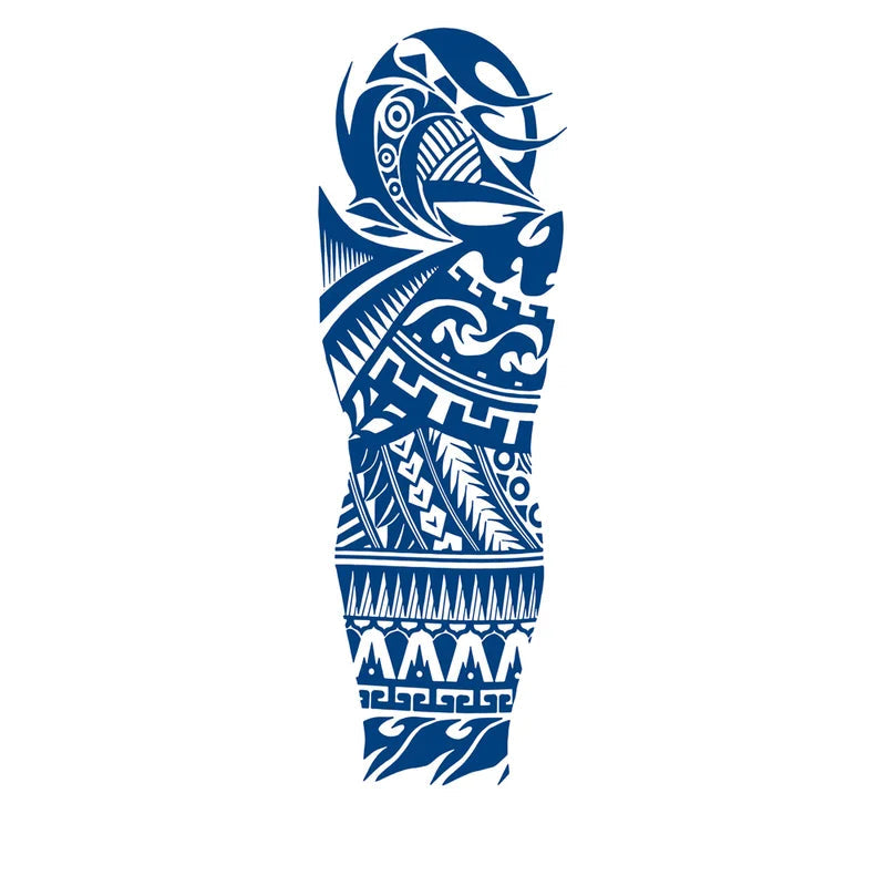 Patterns Arm Sleeve Semi-Permanent Jagua Tattoo