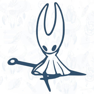 Blue alien-like creature icon on a light blue background