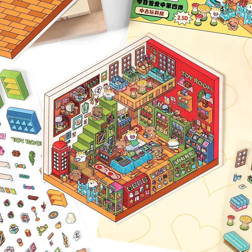 Toy Room DIY Sticker Set Miniature World