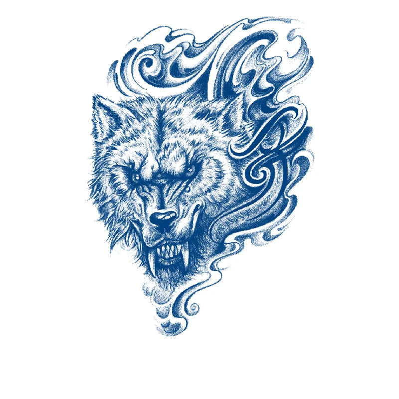 Angry Fierce Werewolf Semi-Permanent Jagua Tattoo
