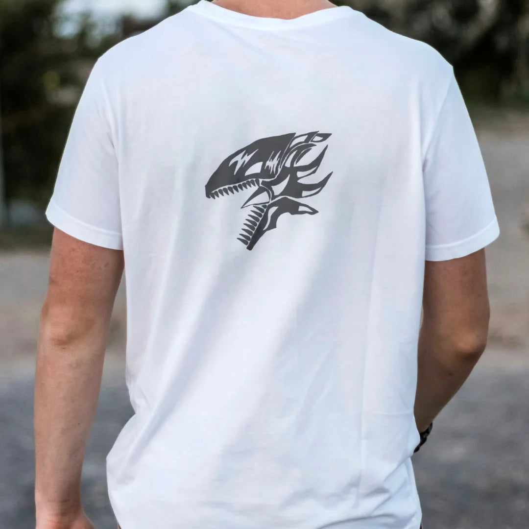 Yu Gi Oh Blue Eyes White Dragon Black Art Anime T-shirt Design Back