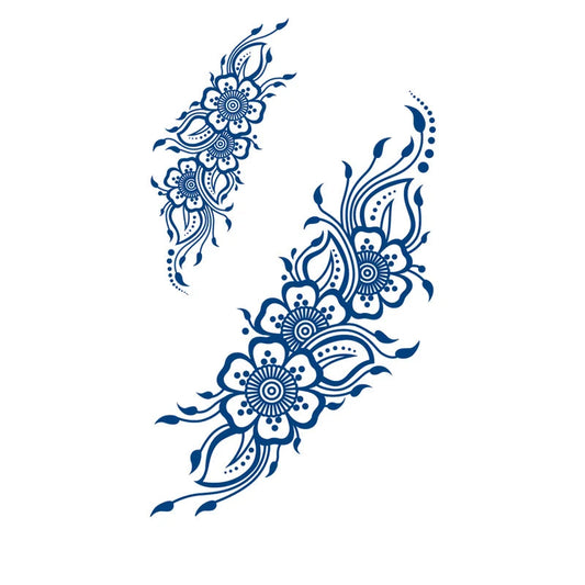 2 Pieces Flowers Semi-Permanent Jagua Tattoo