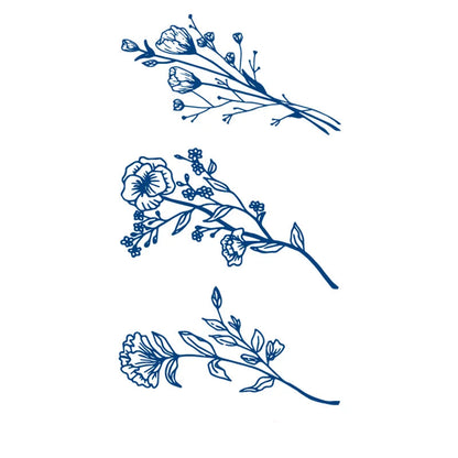 flower branches jagua tattoo set