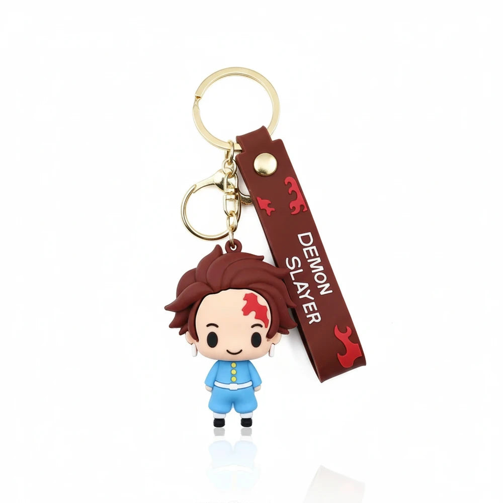 Keychain with a character from 'Demon Slayer' on a white background
