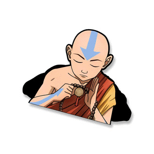 Avatar Aang 3D Motion Sticker 