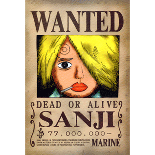 One Piece Wanted 3D Motion Sticker