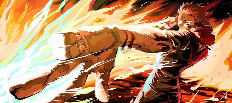 Sukuna Fiery Mousepad Large Size 90 by 40 cm