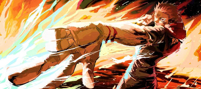 Sukuna Fiery Mousepad Large Size 90 by 40 cm