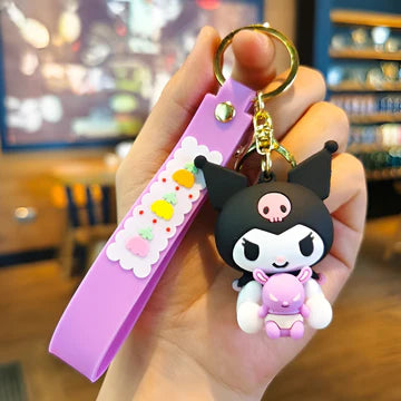 Kuromi Sanrioo 3D PVC Soft Keychain