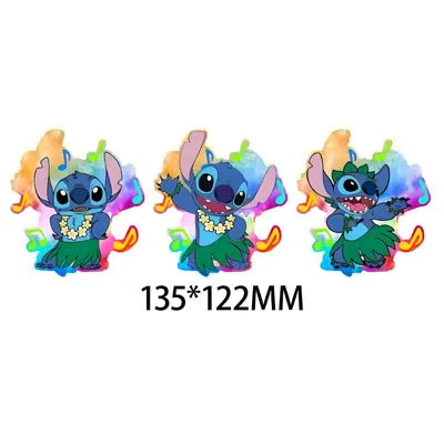 Stitch 3D Lenticular Sticker - Dancing in Hawaiian Dress