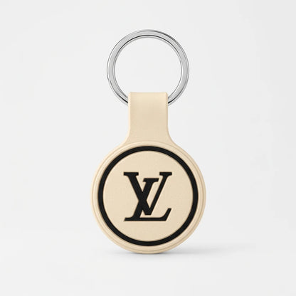 Louis Vuitton keychain with logo on a white background