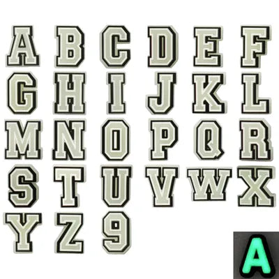 Alphabet Croc Charms - Glow in the Dark!