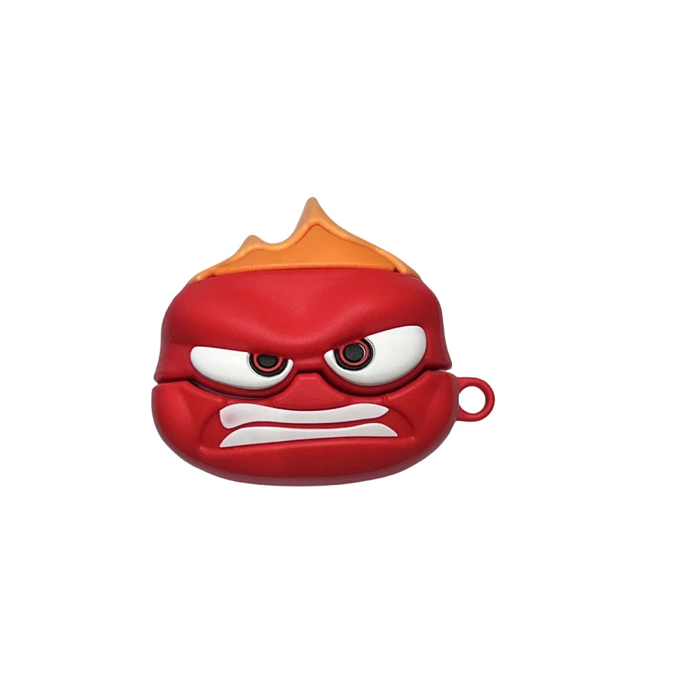 Red and orange character-shaped product on a white background