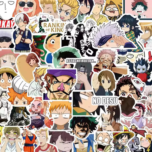 Anime Mix Sticker Set of 50 pieces