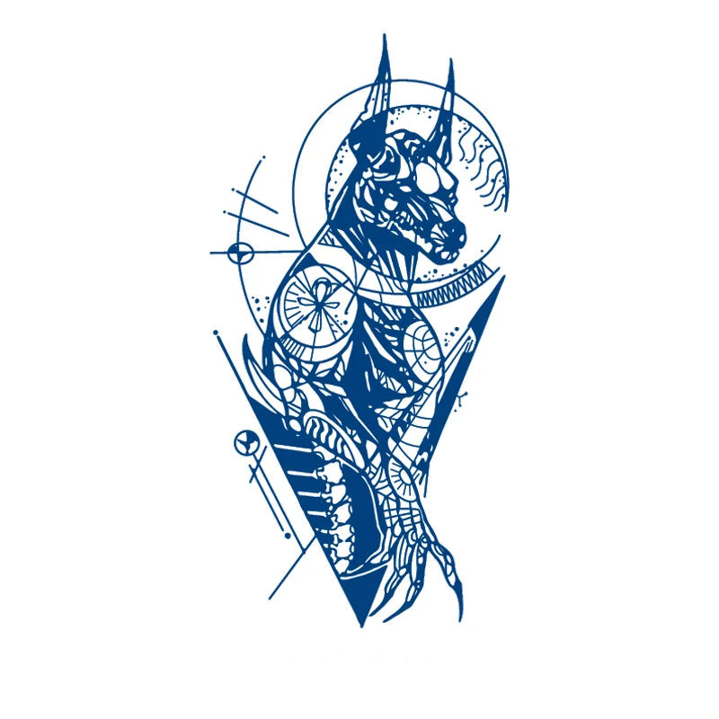 Anubis Temporary Tattoo Design