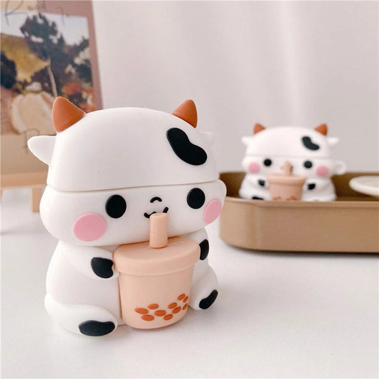 Boba Cow Airpods Case