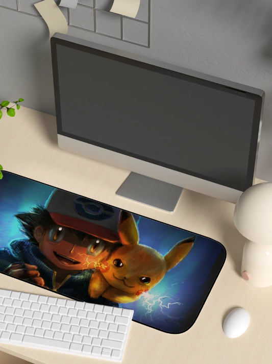 Ash and Pikachu Mousepad Size 70 by 30 cm