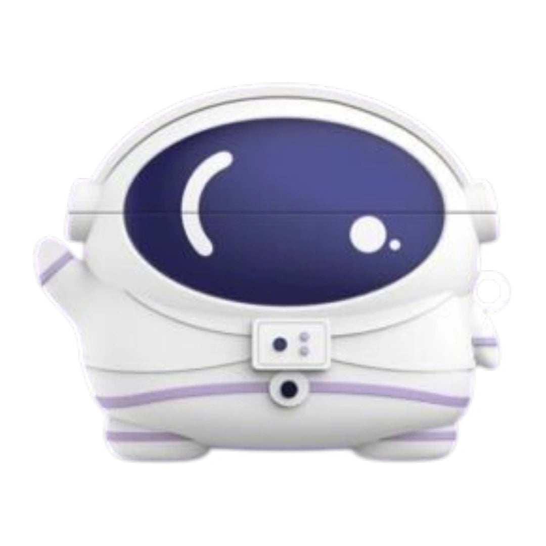 A white astronaut-shaped product with a dark blue visor and light purple accents, shown on a plain white background.