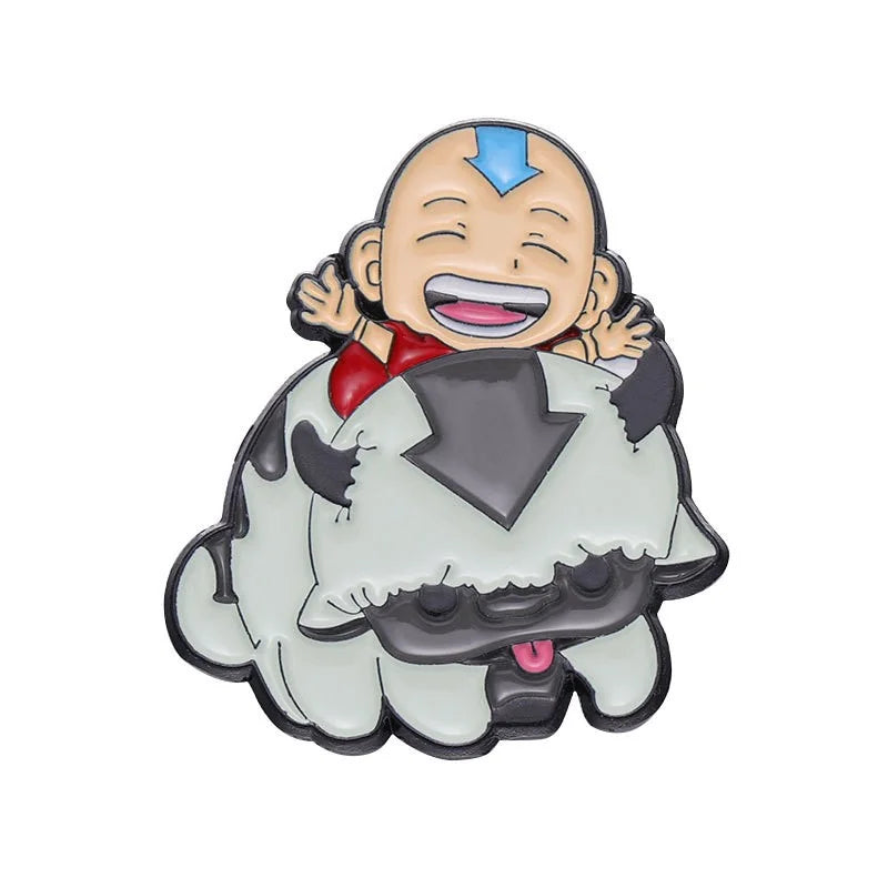 Animated character with a happy expression on a white background