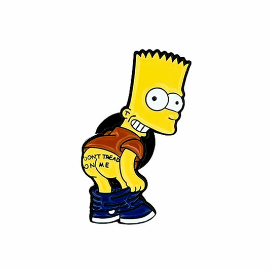bart simpsons ass enamel pin