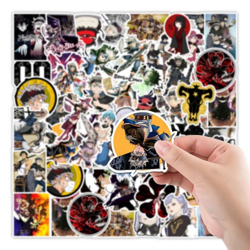 Collection of anime-style stickers featuring various characters and designs.