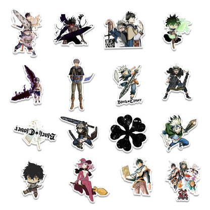 Collection of anime-style stickers featuring various characters and designs.