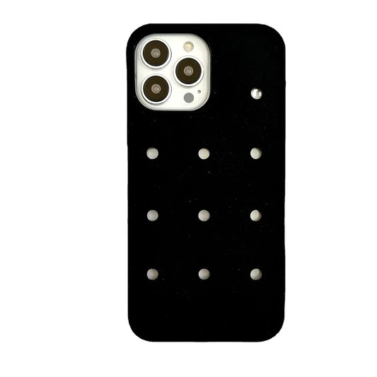 iPhone Black Croc Pin Case