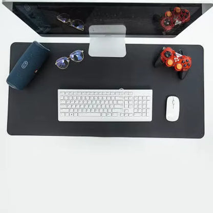 PU Leather Mousepad Black and Red (90 by 40 cm)