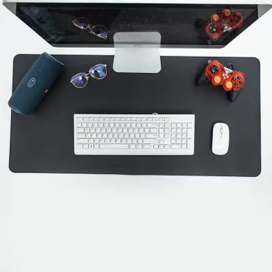 PU Leather Mousepad Black and Red (90 by 40 cm)