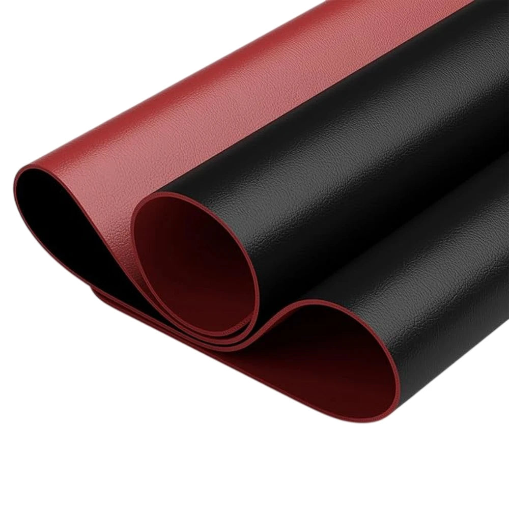 PU Leather Mousepad Black and Red (90 by 40 cm)