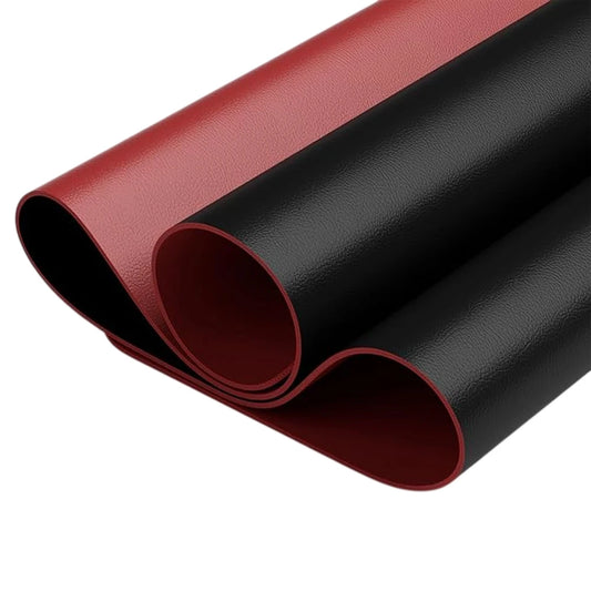 PU Leather Mousepad Black and Red (90 by 40 cm)