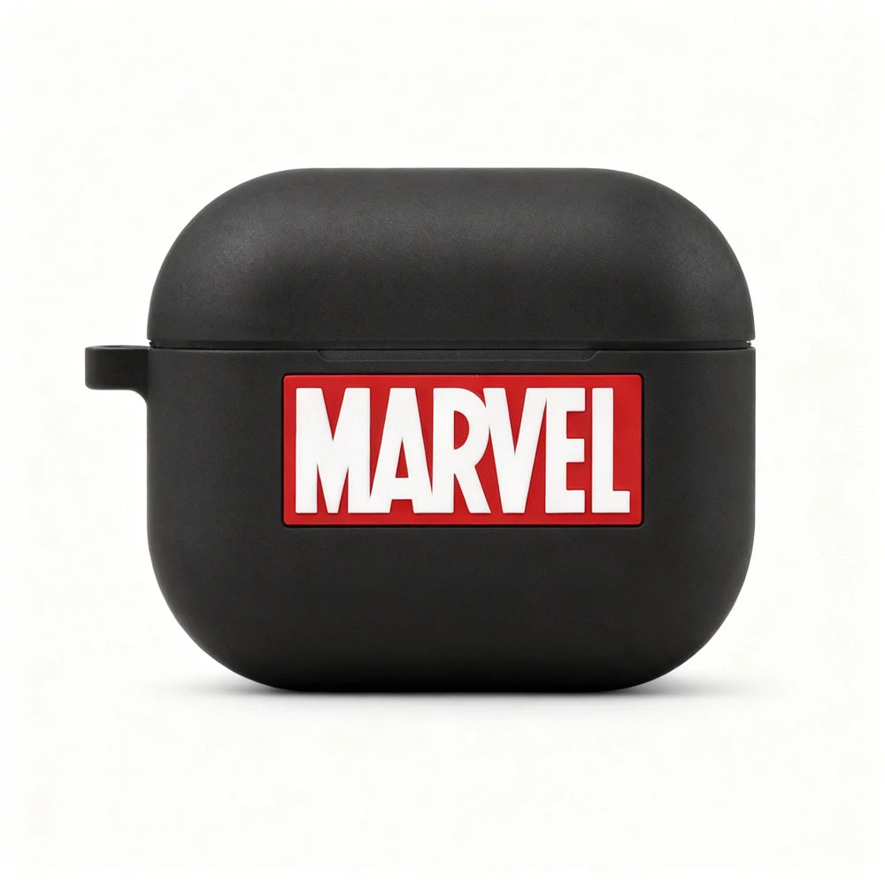 Black case with Marvel logo on a white background
