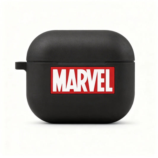 Black case with Marvel logo on a white background