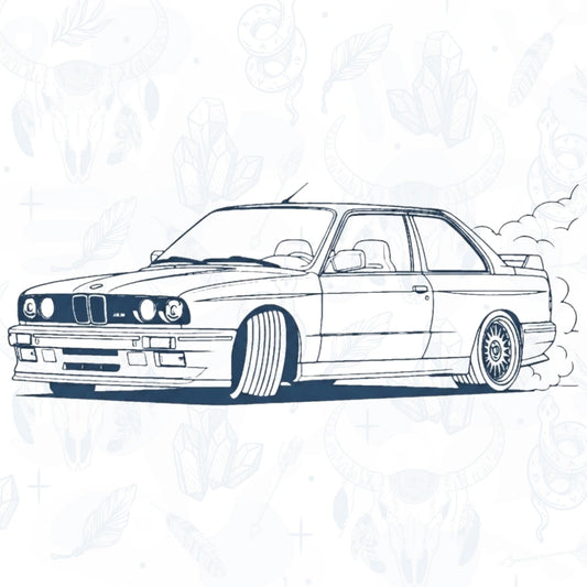 bmw car temporary tattoo design