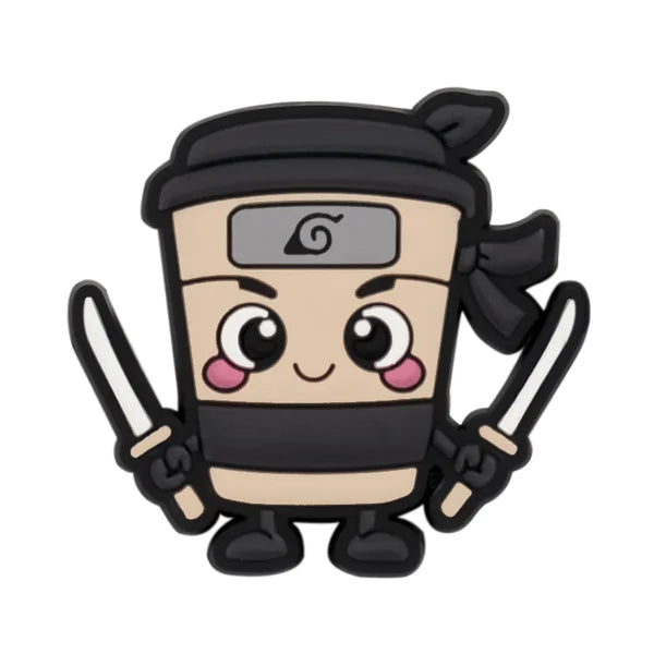 cappuccino cup as a ninja assassin