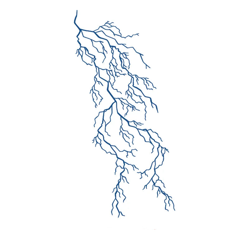 Blue lightning bolt design with on a white background