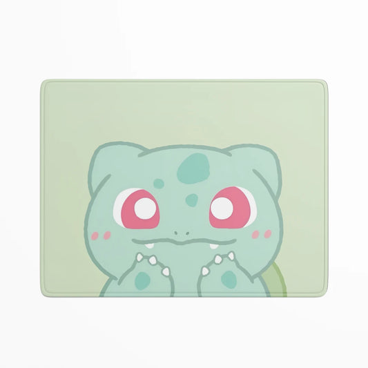 Cartoon character design on a light green background
