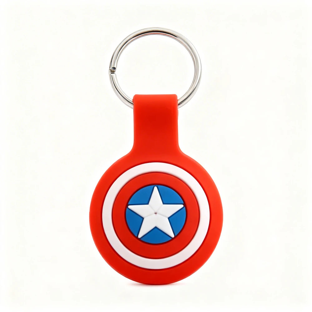 Captain America Apple AirTag Case with Keychain